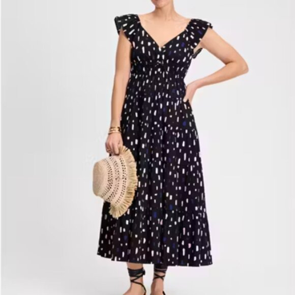 kate spade Painterly Strokes Flutter Sleeve Dress NWT - Picture 2 of 7